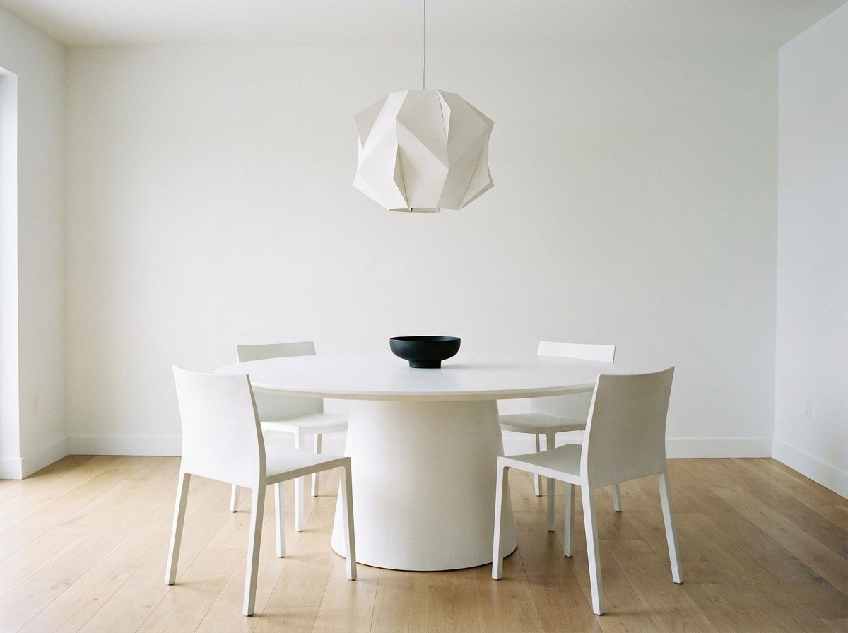 Minimalist living room with low-profile sofa, oak coffee table, and abundant natural light