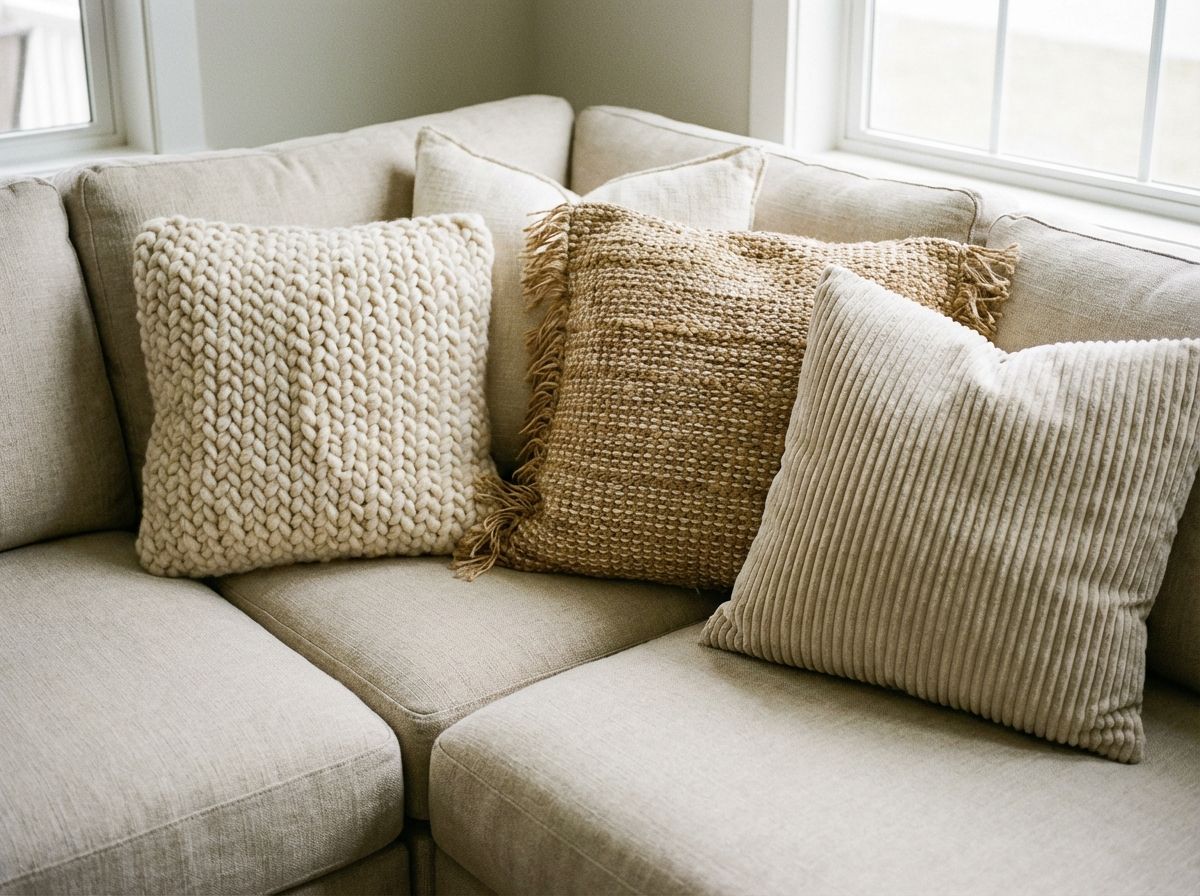 Beige and white living room with layered neutral textures