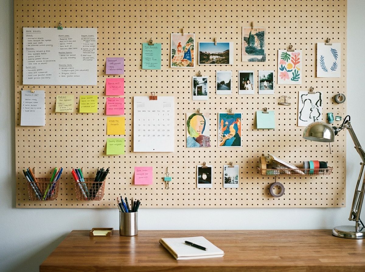 Tiny home office nook built into a living room corner