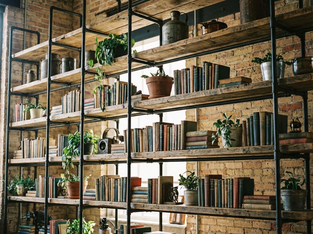 Industrial bathroom with concrete basin, matte black fixtures, and copper pipe towel rail
