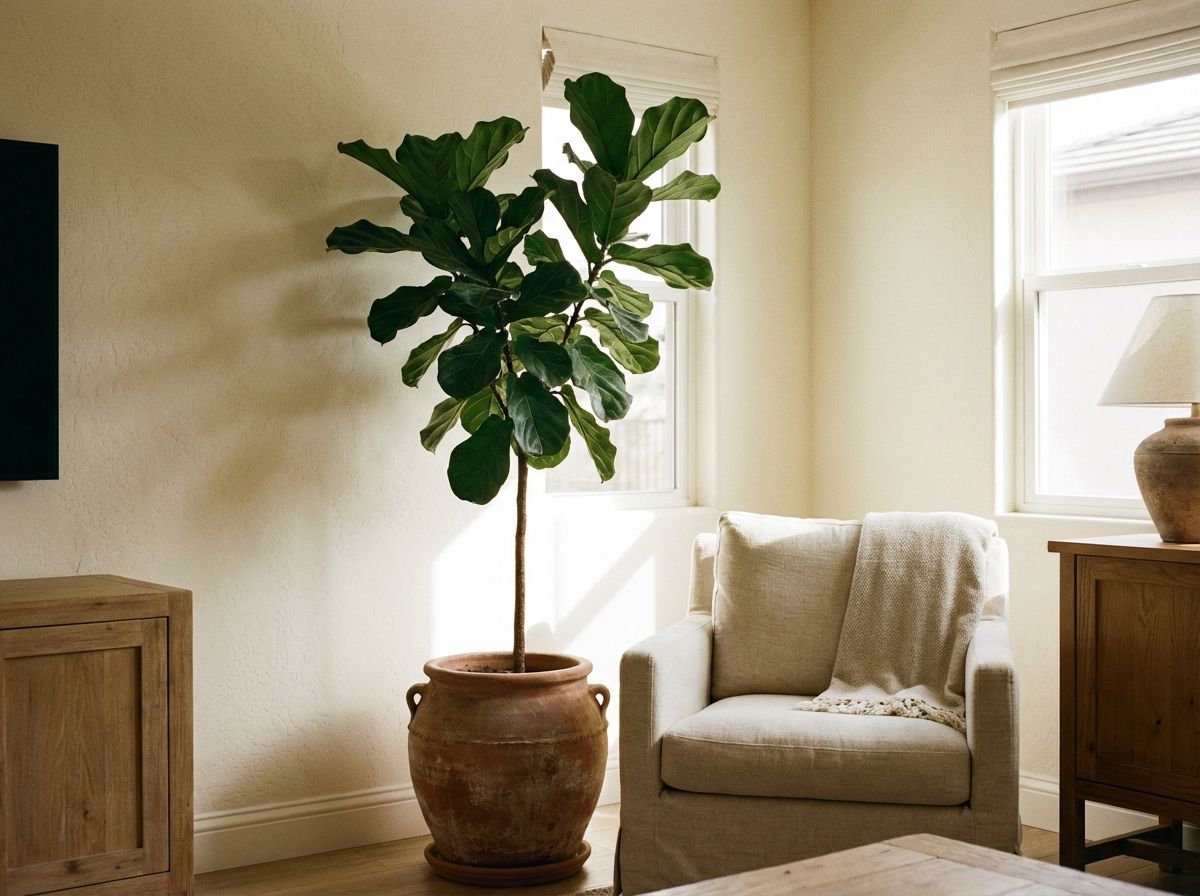 Modern beige living room with sage green accents and oak furniture